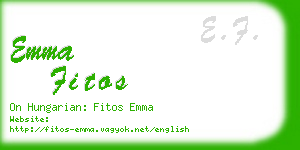 emma fitos business card